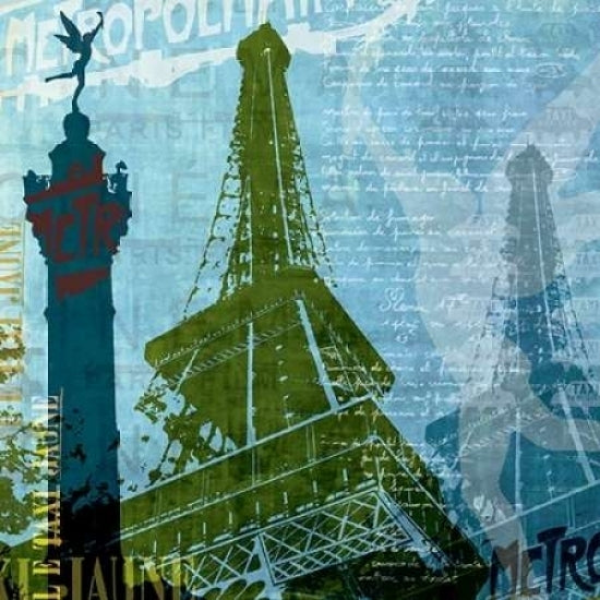 Paris - French Blue Poster Print by Maura Allen Image 1