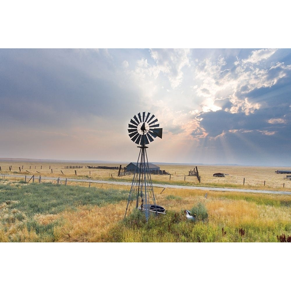 Windmill Sunset Poster Print by Annie Bailey Art Annie Bailey Art Image 1