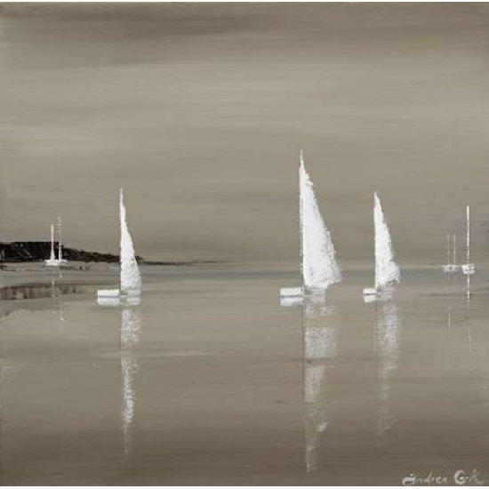 Sailing Grey II Poster Print by Andrea Cook Image 1