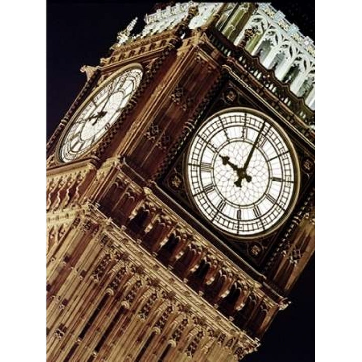 Low angle view of big ben at night Parliament England Poster Print by Assaf Frank Image 1