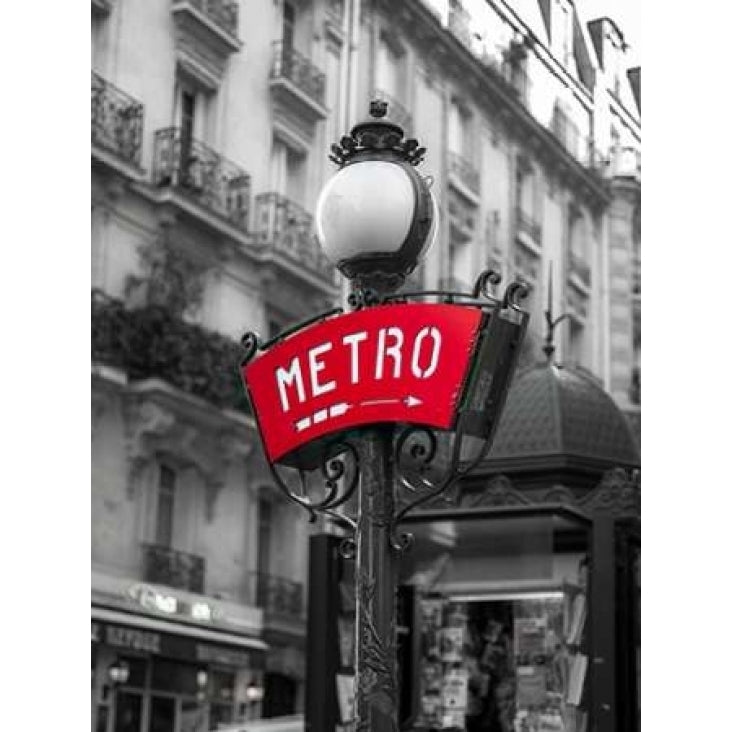 Metro sign post Montmarte Paris Poster Print by Assaf Frank Image 2