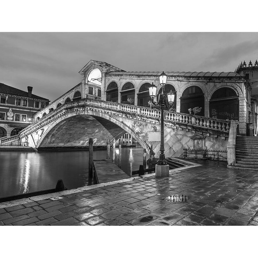 Rialto Bridge at night Venice Italy FTBR-1892 Poster Print by Assaf Frank Image 1