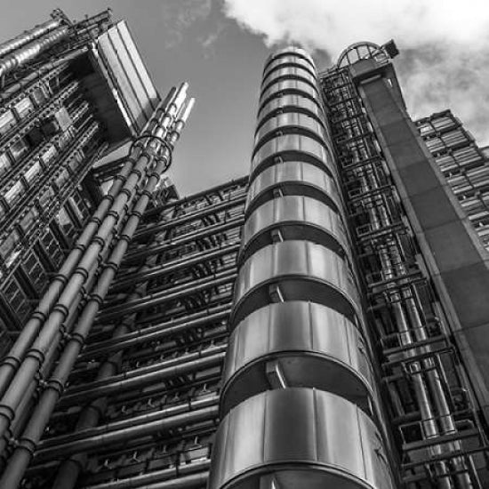 Low angle view of Lloyds building London UK Poster Print by Assaf Frank Image 1