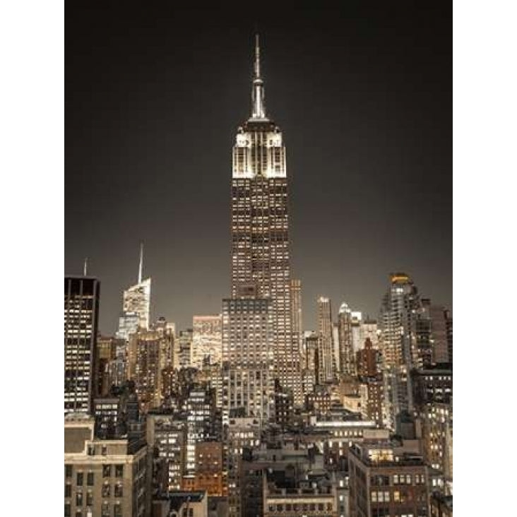 Empire State Building with York City Manhattan skyline with skyscrapers Poster Print by Assaf Frank Image 1