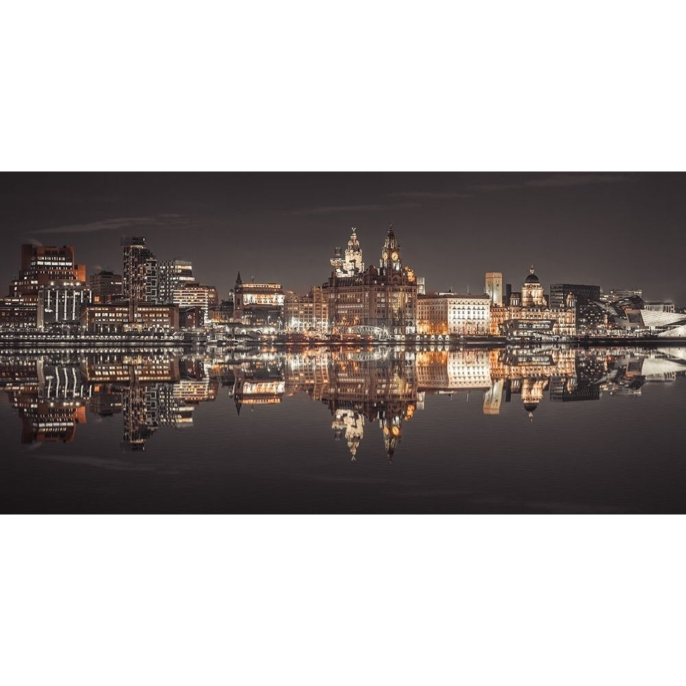 Liverpool skyline across the River Mersey UK Poster Print by Assaf Frank AF20150302362P3C05 Image 1