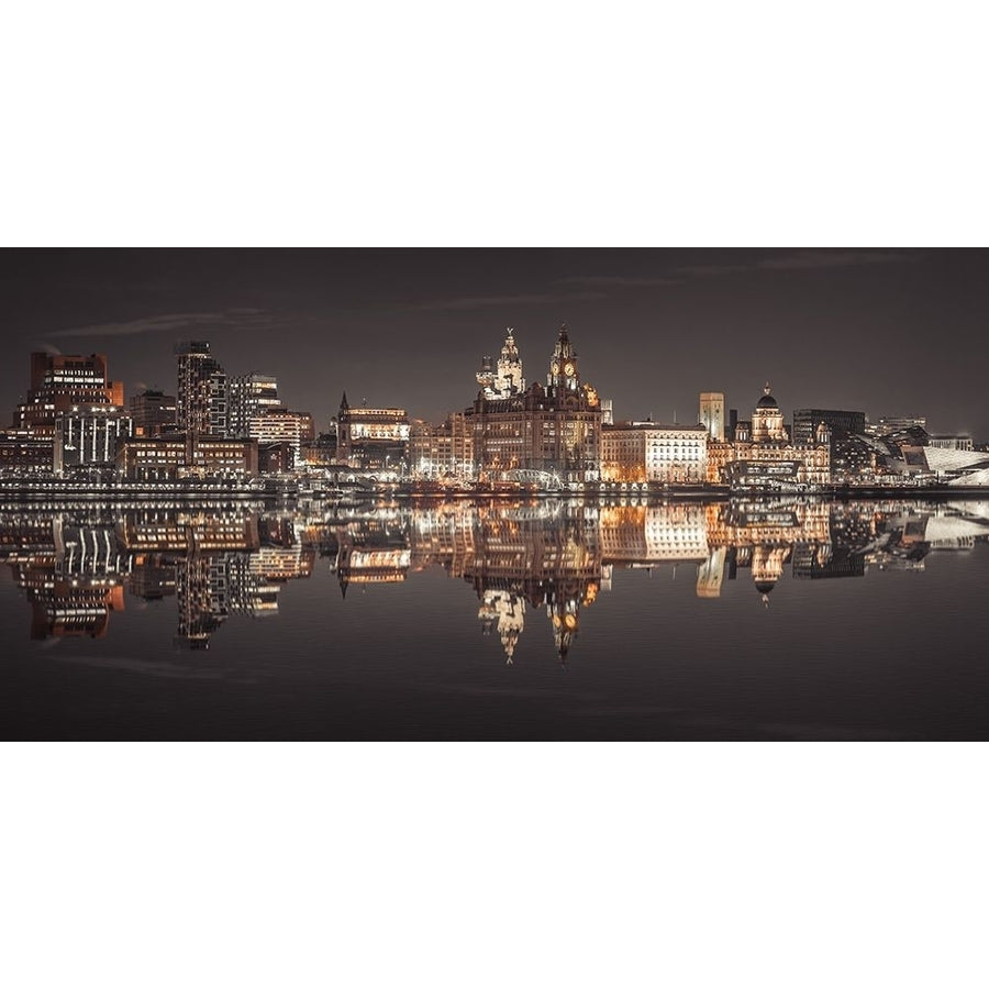 Liverpool skyline across the River Mersey UK Poster Print by Assaf Frank AF20150302362P3C05 Image 1