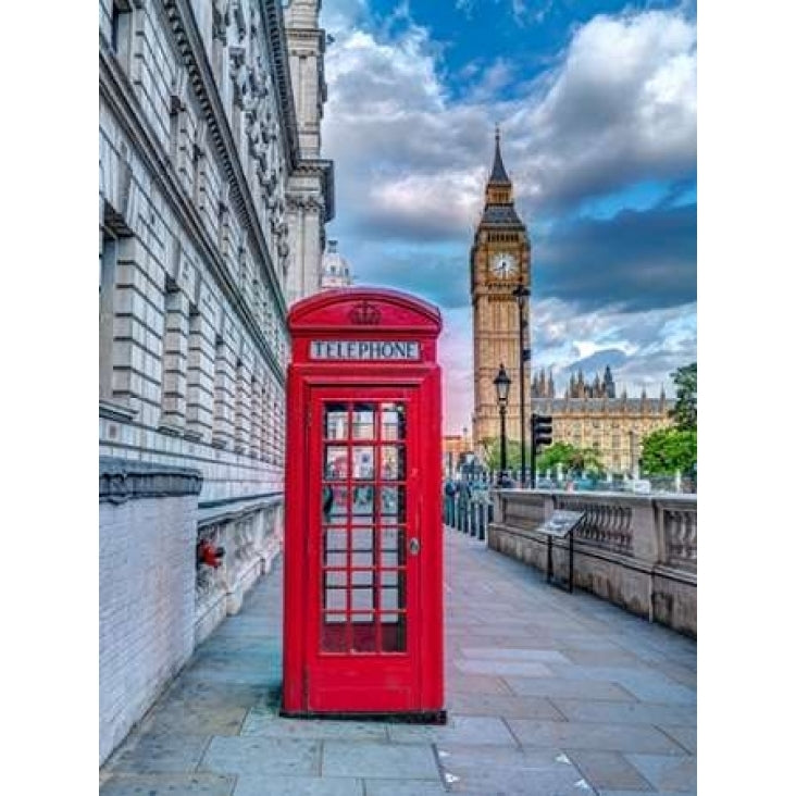 Telephone booth with Big Ben London UK Poster Print by Assaf Frank Image 1