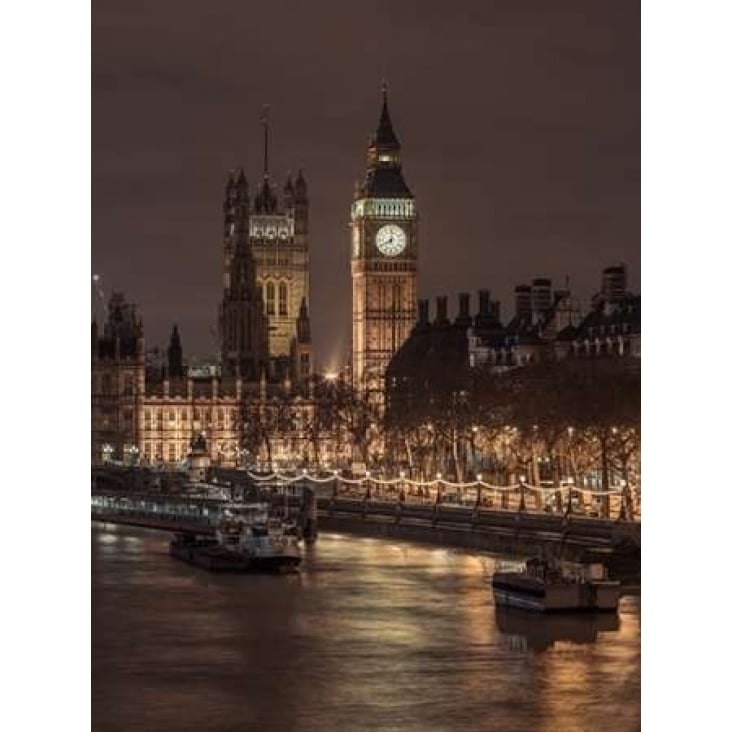 London cityscape with Big Ben and Westminster Abby Poster Print by Assaf Frank Image 1