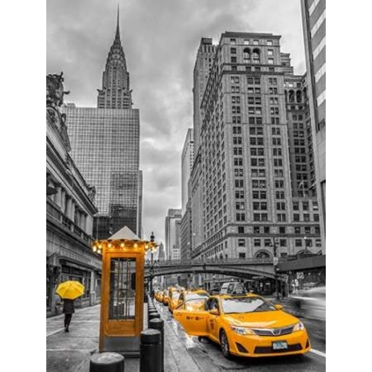 Cab on York city street Poster Print by Assaf Frank Image 1