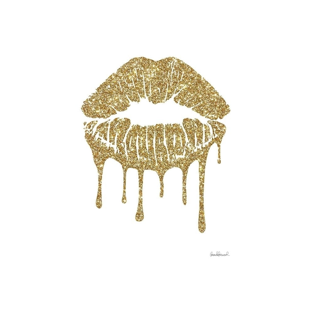 Glitter Lip Gold Poster Print by Amanda Greenwood AGD115775 Image 1