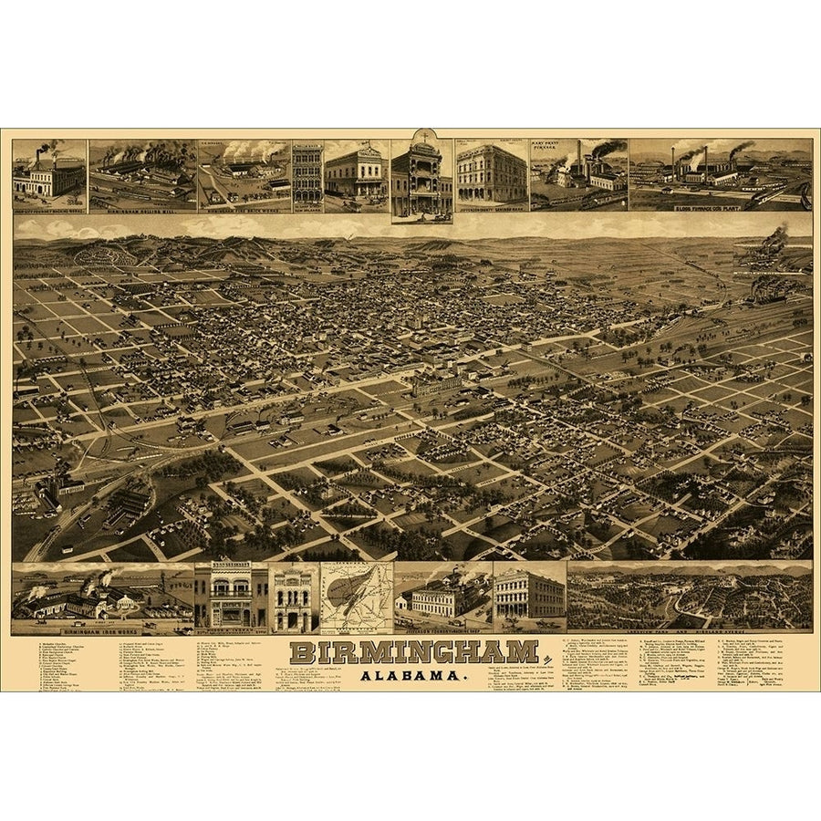 Birmingham Alabama - Beck 1885 Poster Print by Beck Beck ALBI0001 Image 1