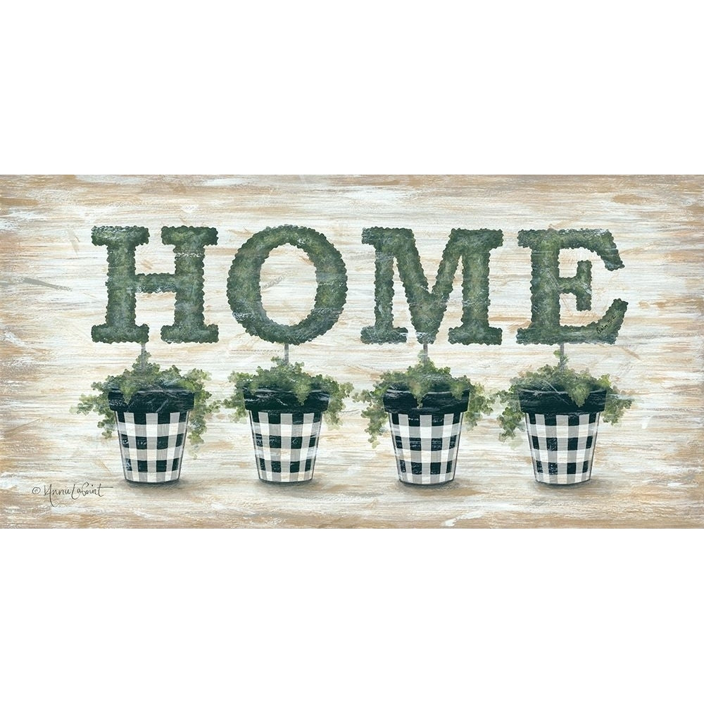 Gingham Topiaries Home Poster Print by Annie LaPoint Image 1