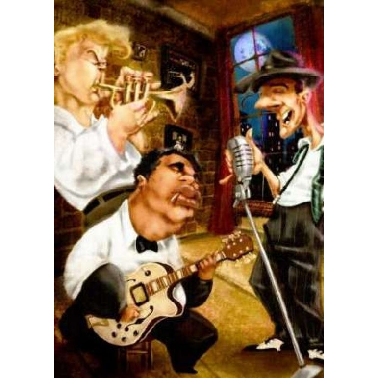 Band Jazz Club Poster Print by A. - Perez Alvez Image 1