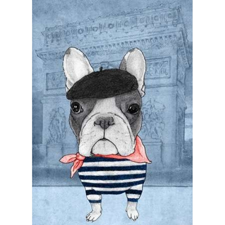 French Bulldog with Arc de Triomphe Poster Print by Barruf Image 1