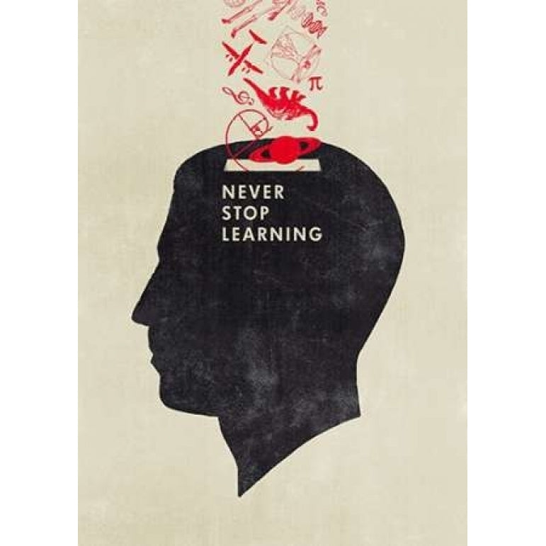 Never Stop Learning Poster Print by Hannes Beer Image 1