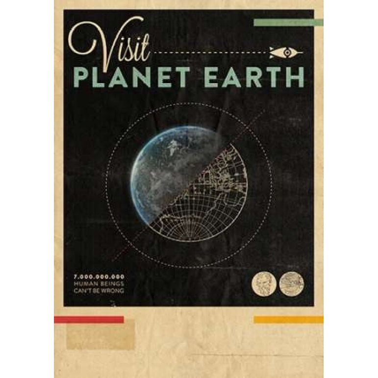 Visit Planet Earth Poster Print by Hannes Beer Image 1