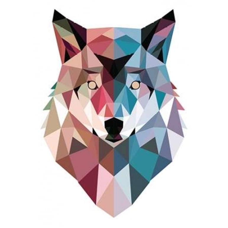 Geo Wolf Poster Print by Michael Buxton Image 2