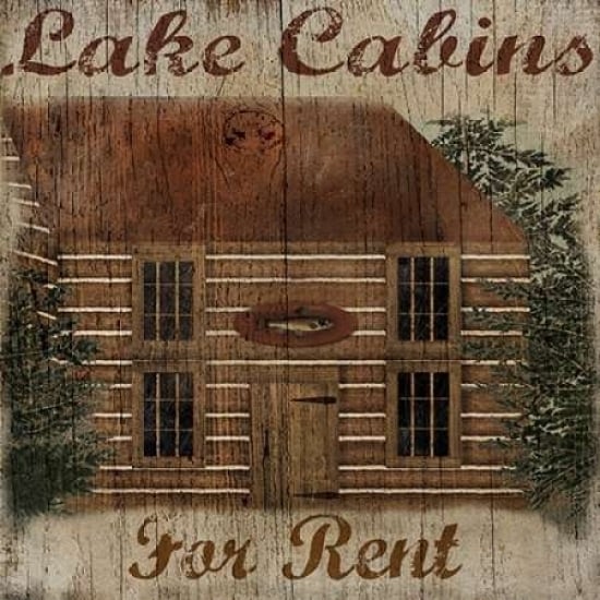 Lake Cabin Poster Print by Beth Albert Image 1