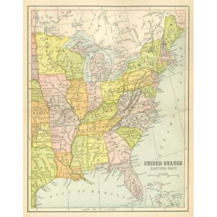 US Map East Poster Print by Gwendolyn Babbitt Image 2