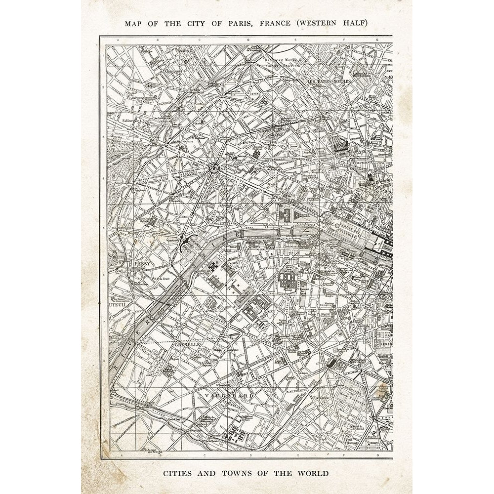 Paris Map I Poster Print by Gwendolyn Babbitt Image 1