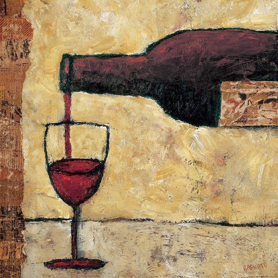 Red Wine Poster Print by Judi Bagnato Image 1