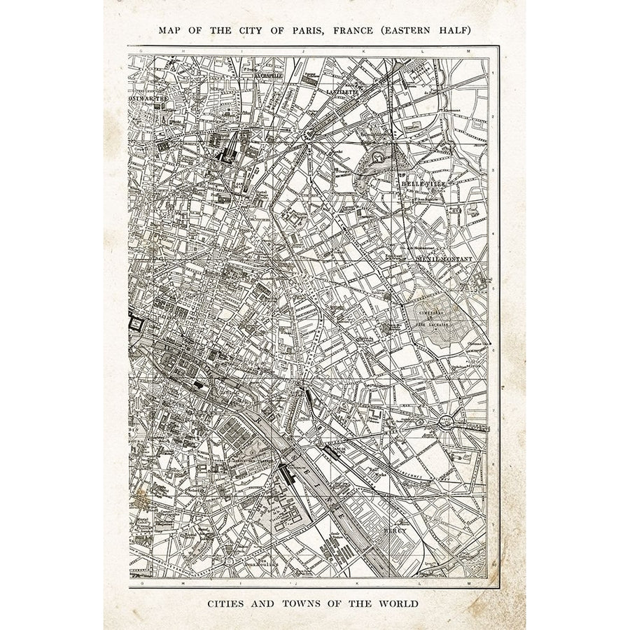 Paris Map II Poster Print by Gwendolyn Babbitt Image 1