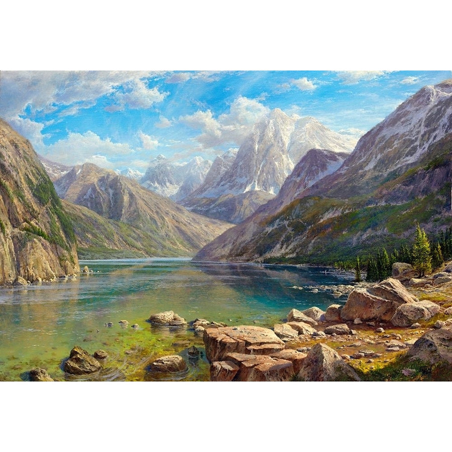 Mountain lake Poster Print by Sergej Basov Image 1