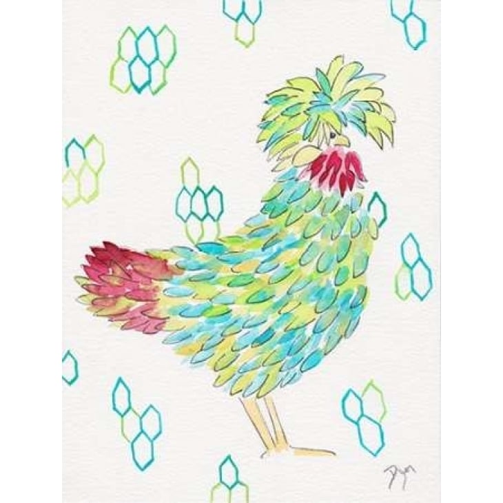 Funky Chicken 1 Poster Print by Beverly Dyer Image 1