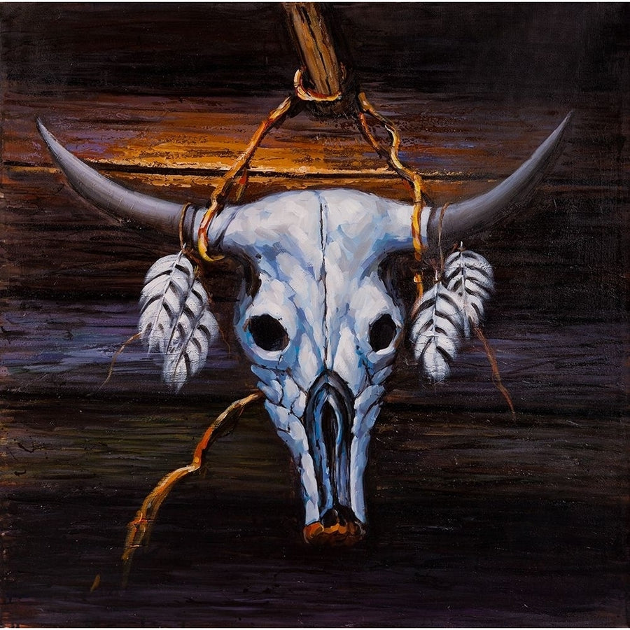 HANGED BULL SKULL Poster Print by Atelier B Art Studio Image 1