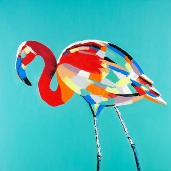 Abstract Flamingo Poster Print by Atelier B Art Studio Image 1