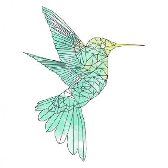 Geographic Hummingbird Poster Print by Atelier B Art Studio Image 2