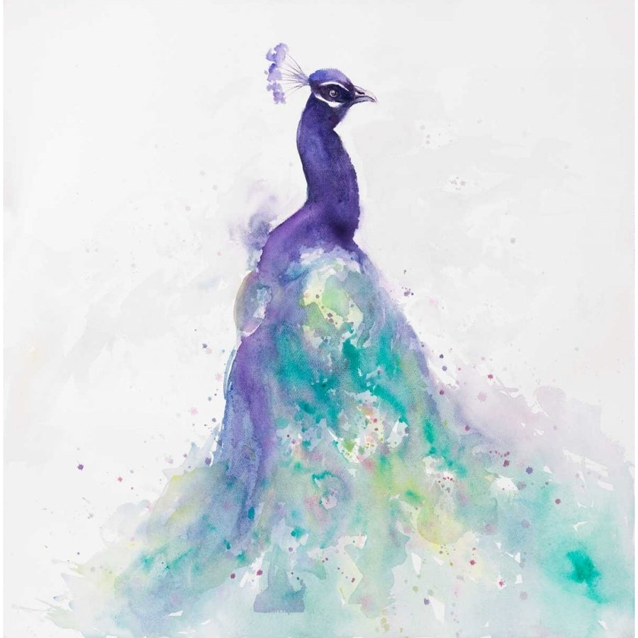 Abstract Peacock in Watercolor Poster Print by Atelier B Art Studio Image 1