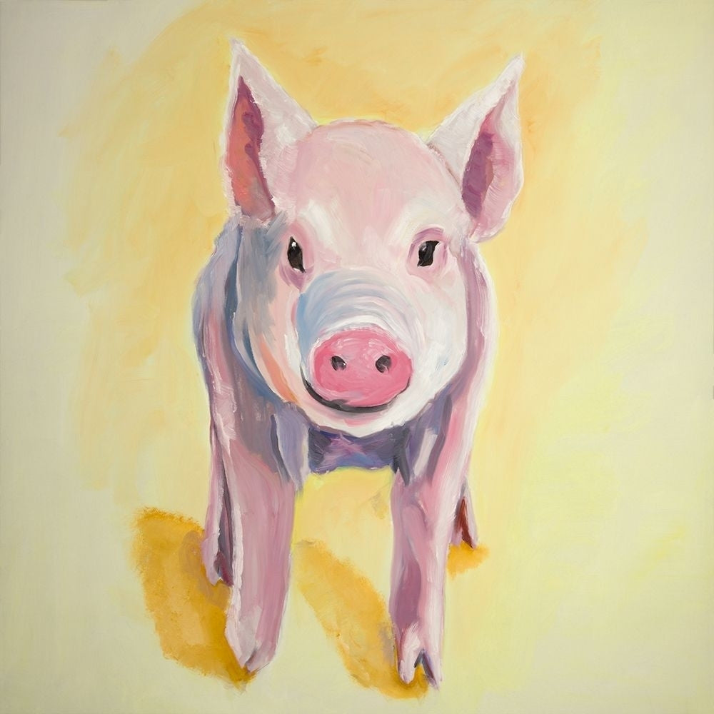 SOLITARY PIG Poster Print by Atelier B Art Studio Image 1