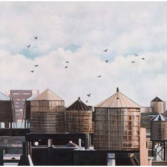 Water Towers Poster Print by Atelier B Art Studio Image 1