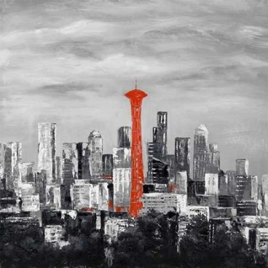 Space Needle of Seattle City Poster Print by Atelier B Art Studio Image 1