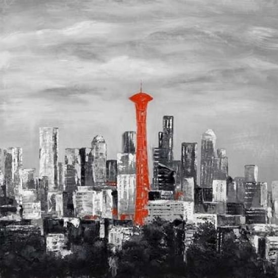 Space Needle of Seattle City Poster Print by Atelier B Art Studio Image 2