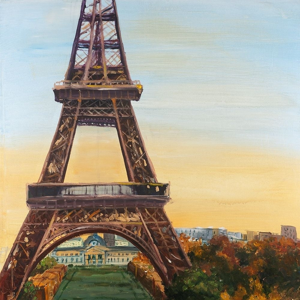 Eiffel Tower By Dawn Oil Painting Paint Poster Print by Atelier B Art Studio Image 1