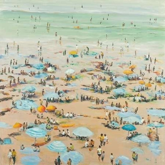 People at the Beach Poster Print by Atelier B Art Studio Image 1