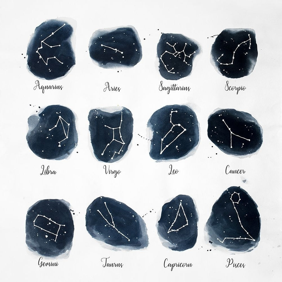 CONSTELLATIONS ZODIAC SIGN Poster Print by Atelier B Art Studio Image 1