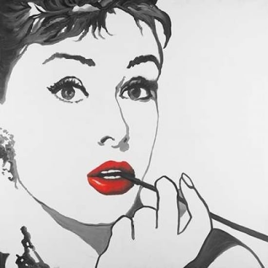 Audrey Hepburn Outline Style Poster Print by Atelier B Art Studio Image 2