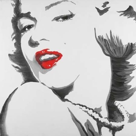 Marilyn Monroe Outline Style Poster Print by Atelier B Art Studio Image 1