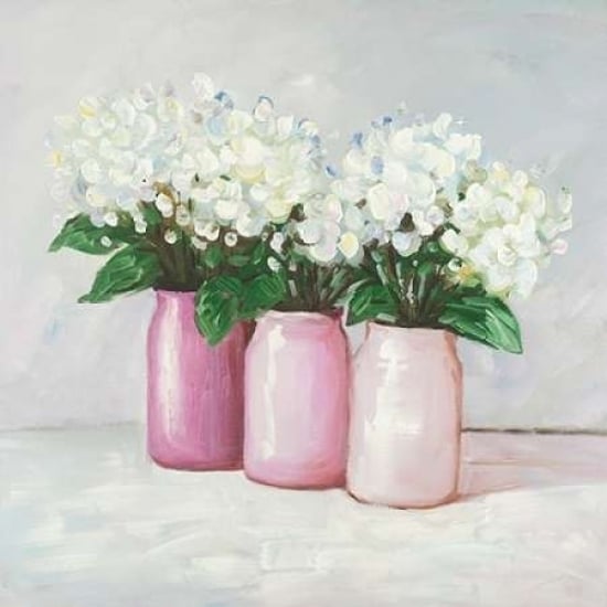 Hydrangea Flowers in Pink Vases Poster Print by Atelier B Art Studio Image 2