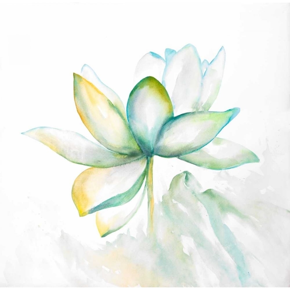 Abstract Lotus Flower Poster Print by Atelier B Art Studio Image 1