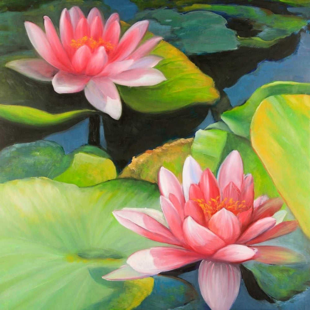 Water Lilies and Lotus Flowers Poster Print by Atelier B Art Studio Image 2