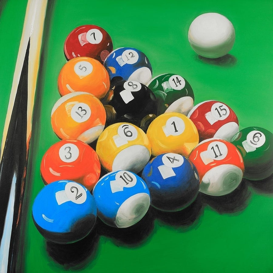 Pool Table With Ball Formation Poster Print by Atelier B Art Studio Image 1