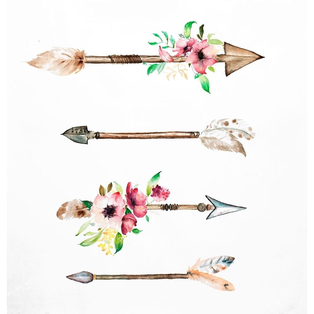 ARROWHEADS AND FLOWERS Poster Print by Atelier B Art Studio Image 1