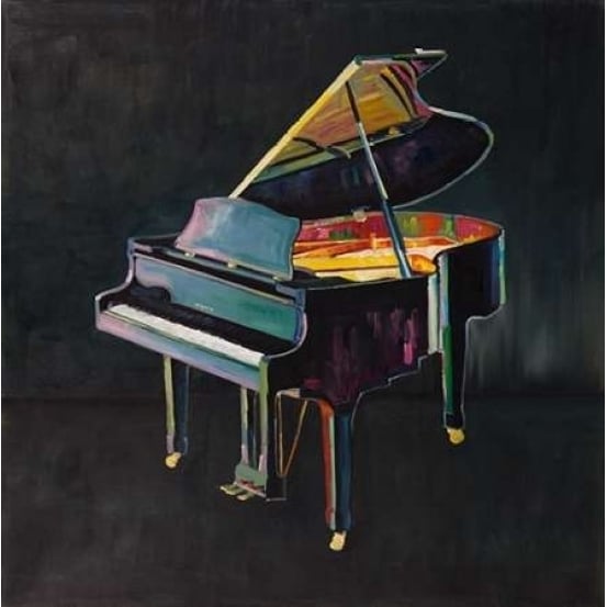 Colorful Realistic Piano Poster Print by Atelier B Art Studio Image 1