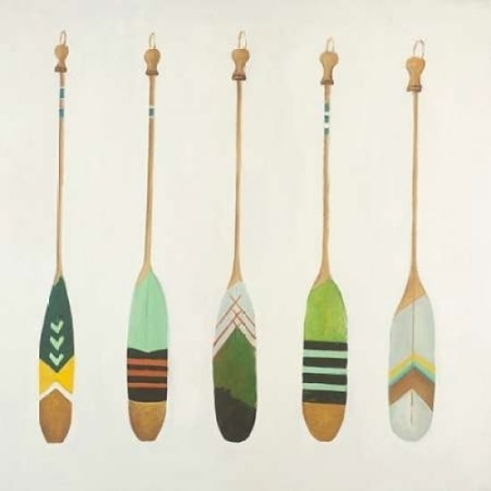 Colorful Nautical Oars Poster Print by Atelier B Art Studio Image 1