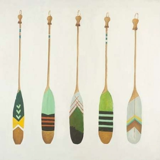 Colorful Nautical Oars Poster Print by Atelier B Art Studio Image 2