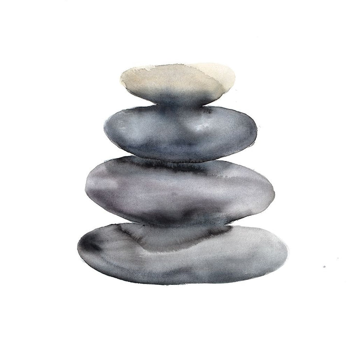 Watercolor Stacked Rocks Poster Print by Atelier B Art Studio Image 2